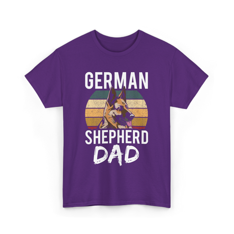 German Shepherd Dad Dog Dad T-Shirt - Purple