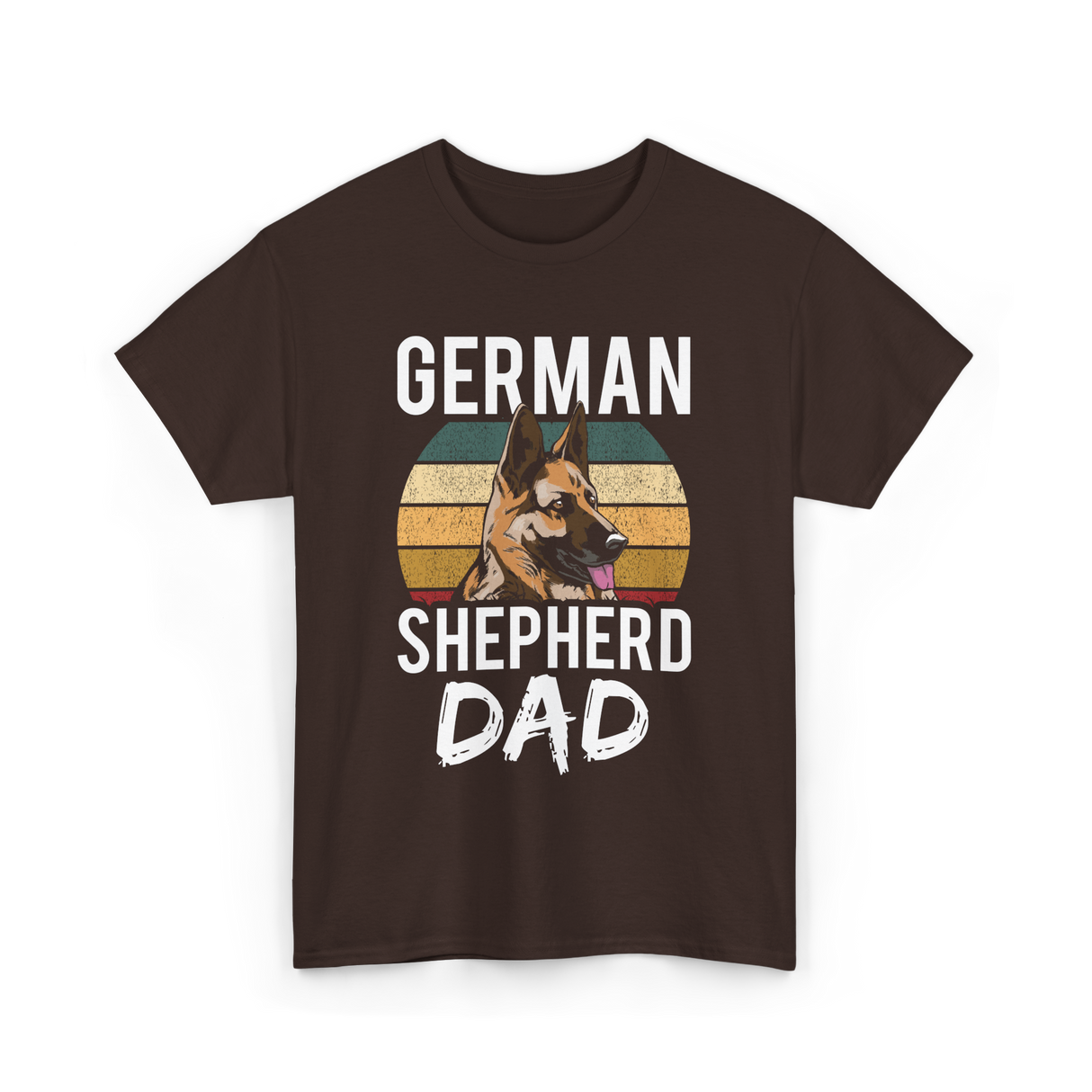 German Shepherd Dad Dog Dad T-Shirt - Dark Chocolate