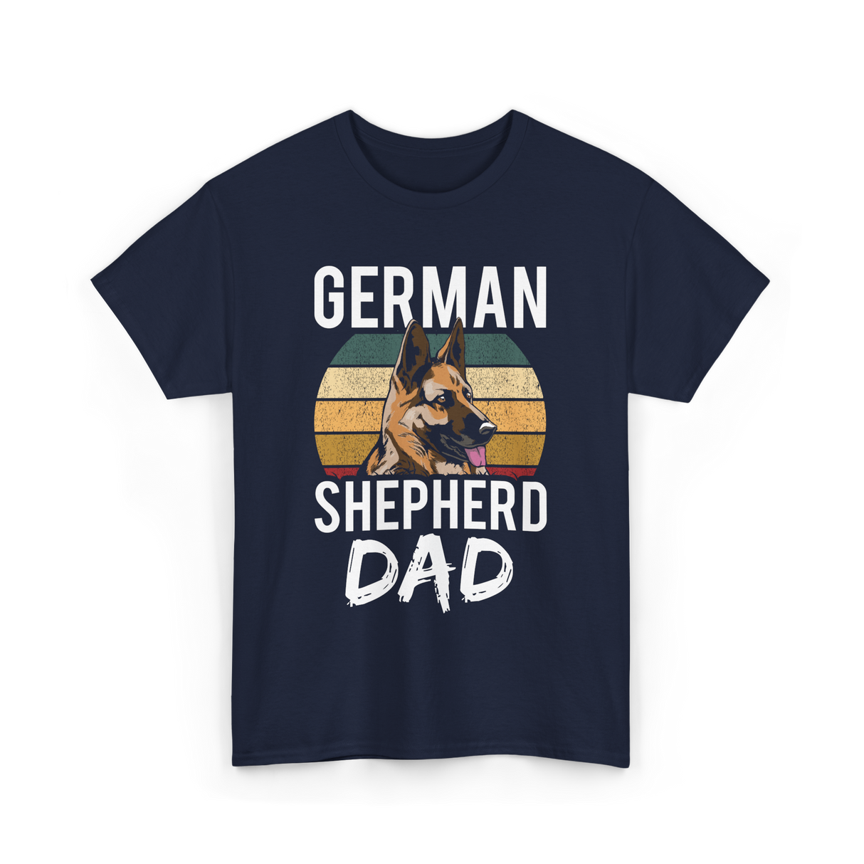 German Shepherd Dad Dog Dad T-Shirt - Navy