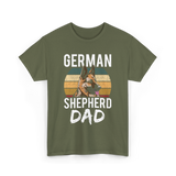 German Shepherd Dad Dog Dad T-Shirt - Military Green