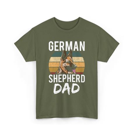 German Shepherd Dad Dog Dad T-Shirt - Military Green