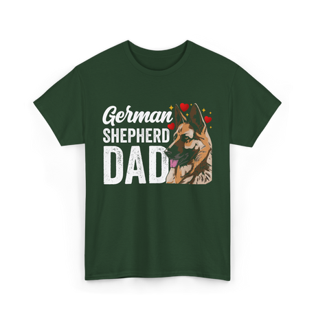 German Shepherd Dad Pet T-Shirt - Forest Green