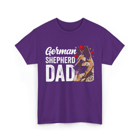 German Shepherd Dad Pet T-Shirt - Purple