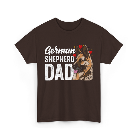 German Shepherd Dad Pet T-Shirt - Dark Chocolate