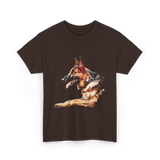 German Shepherd Dog Artwork German Shepherd T-Shirt - Dark Chocolate