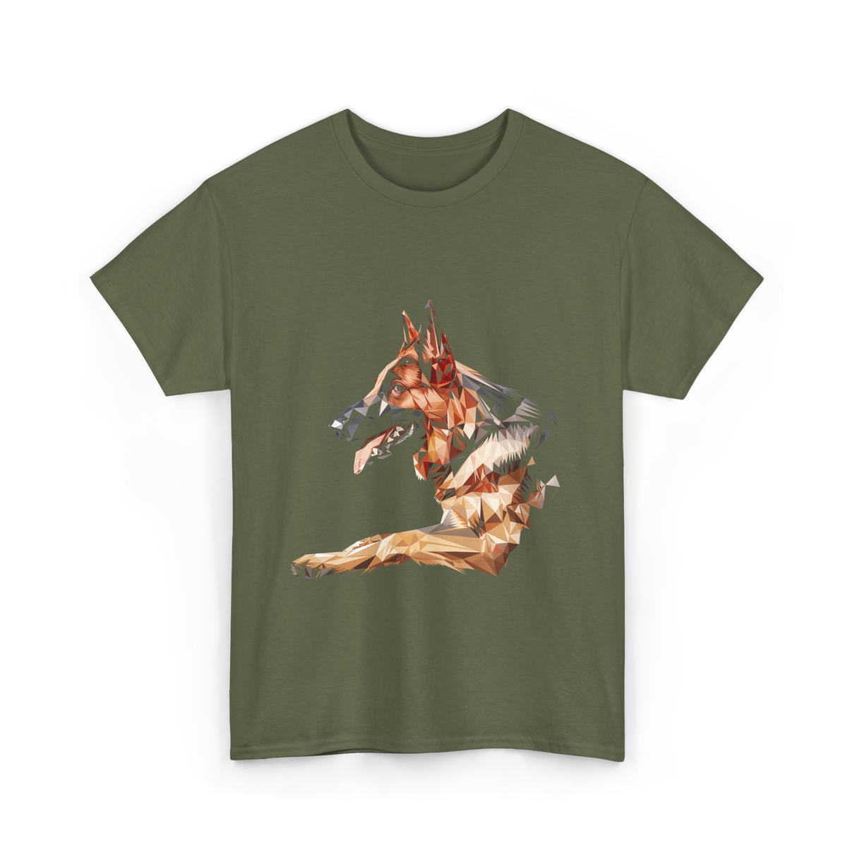 German Shepherd Dog Artwork German Shepherd T-Shirt - Military Green