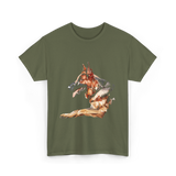 German Shepherd Dog Artwork German Shepherd T-Shirt - Military Green