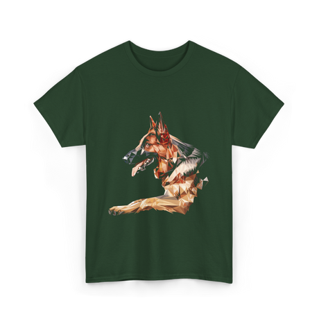 German Shepherd Dog Artwork German Shepherd T-Shirt - Forest Green