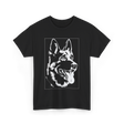 German Shepherd Dog Silhouette T-Shirt - Black