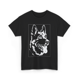 German Shepherd Dog Silhouette T-Shirt - Black