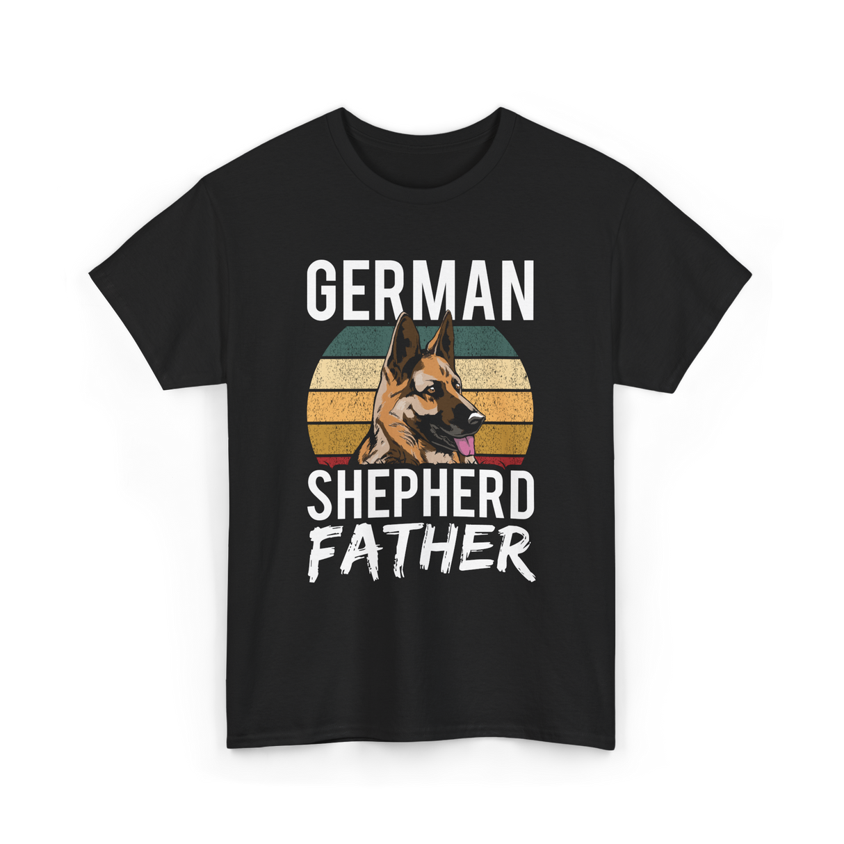 German Shepherd Father Dog Dad T-Shirt - Black