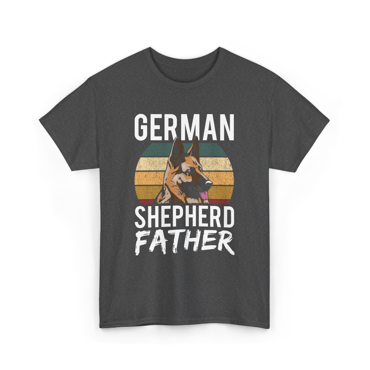 German Shepherd Father Dog Dad T-Shirt - Dark Heather