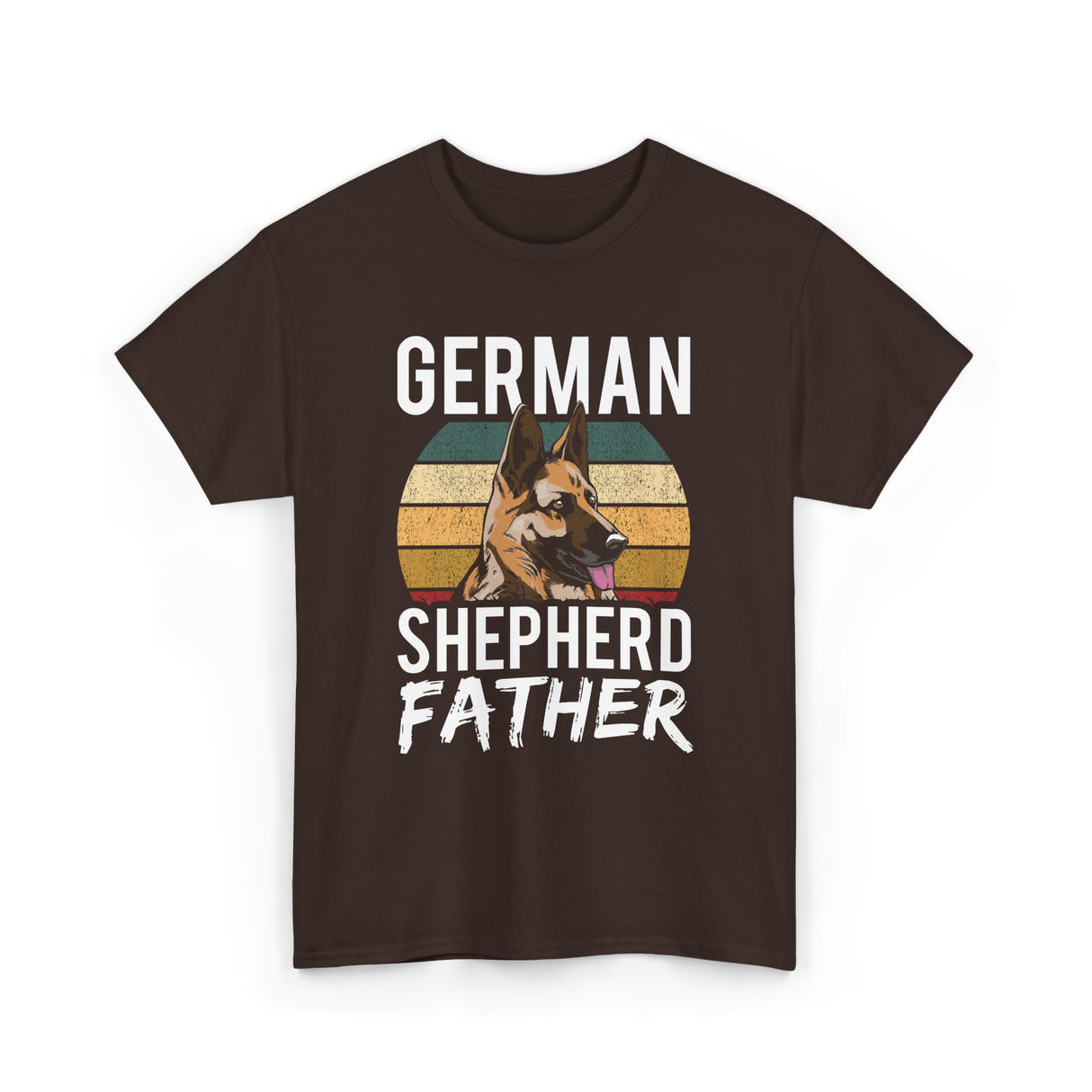 German Shepherd Father Dog Dad T-Shirt - Dark Chocolate