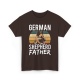 German Shepherd Father Dog Dad T-Shirt - Dark Chocolate