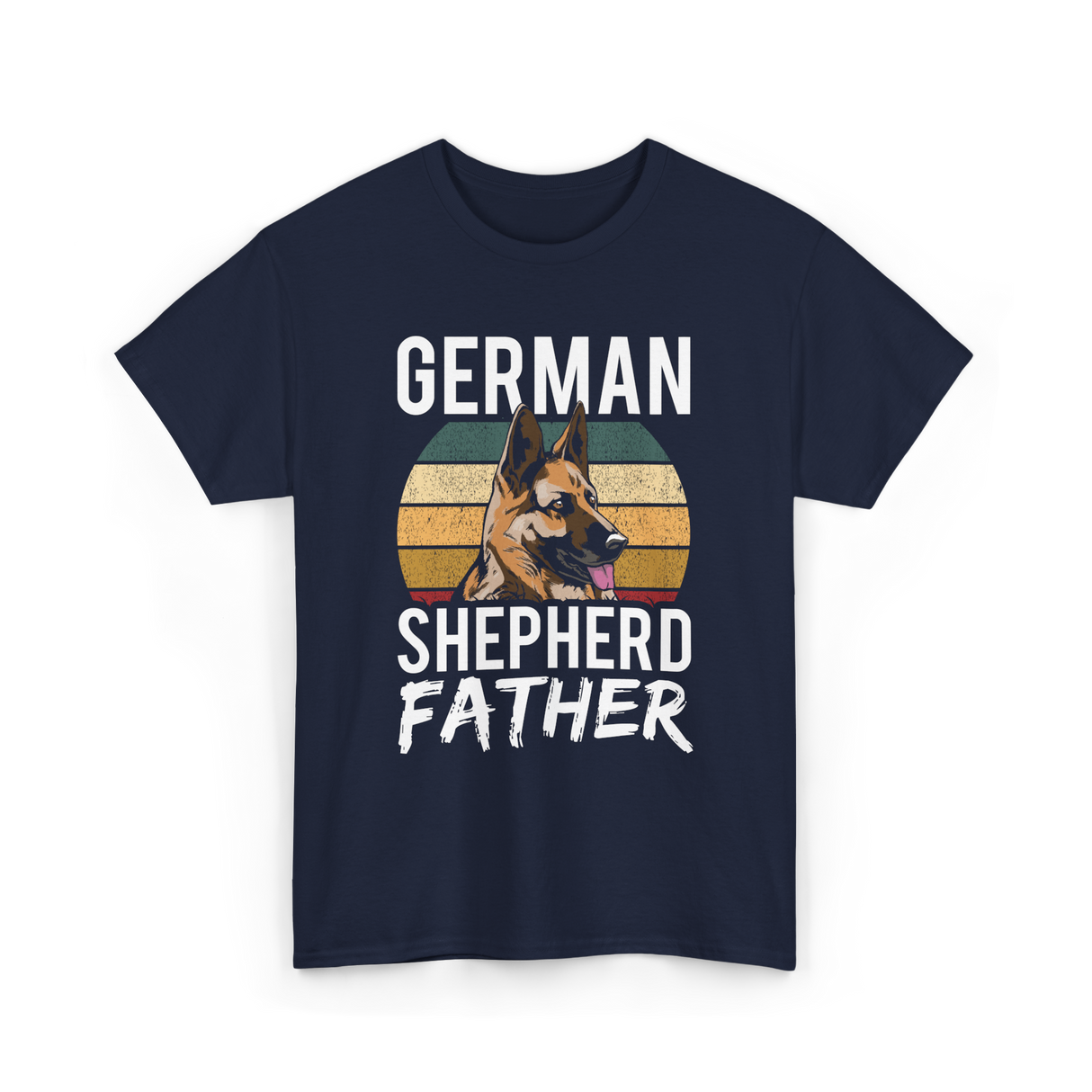 German Shepherd Father Dog Dad T-Shirt - Navy