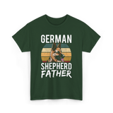 German Shepherd Father Dog Dad T-Shirt - Forest Green