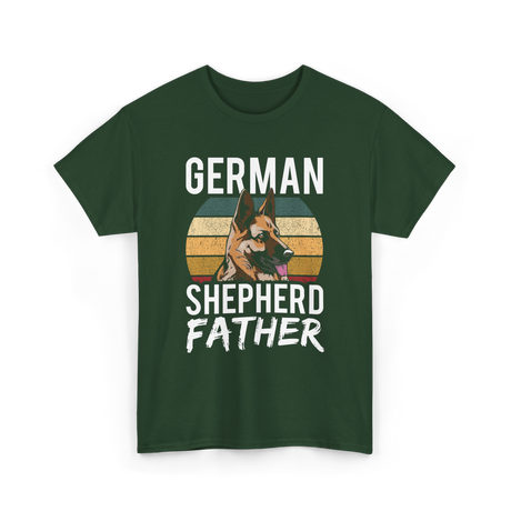 German Shepherd Father Dog Dad T-Shirt - Forest Green