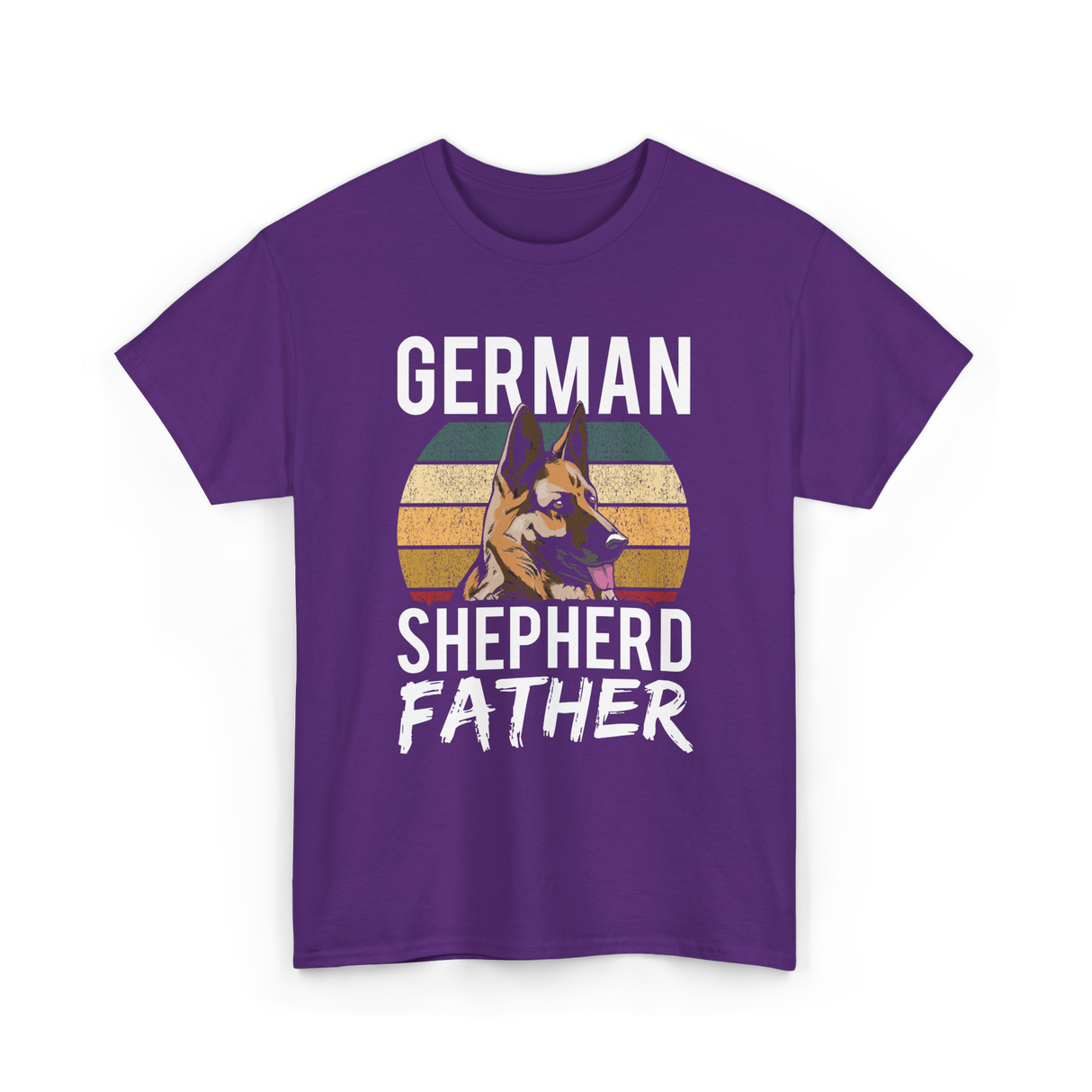 German Shepherd Father Dog Dad T-Shirt - Purple