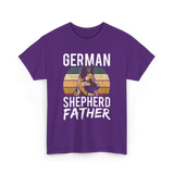 German Shepherd Father Dog Dad T-Shirt - Purple