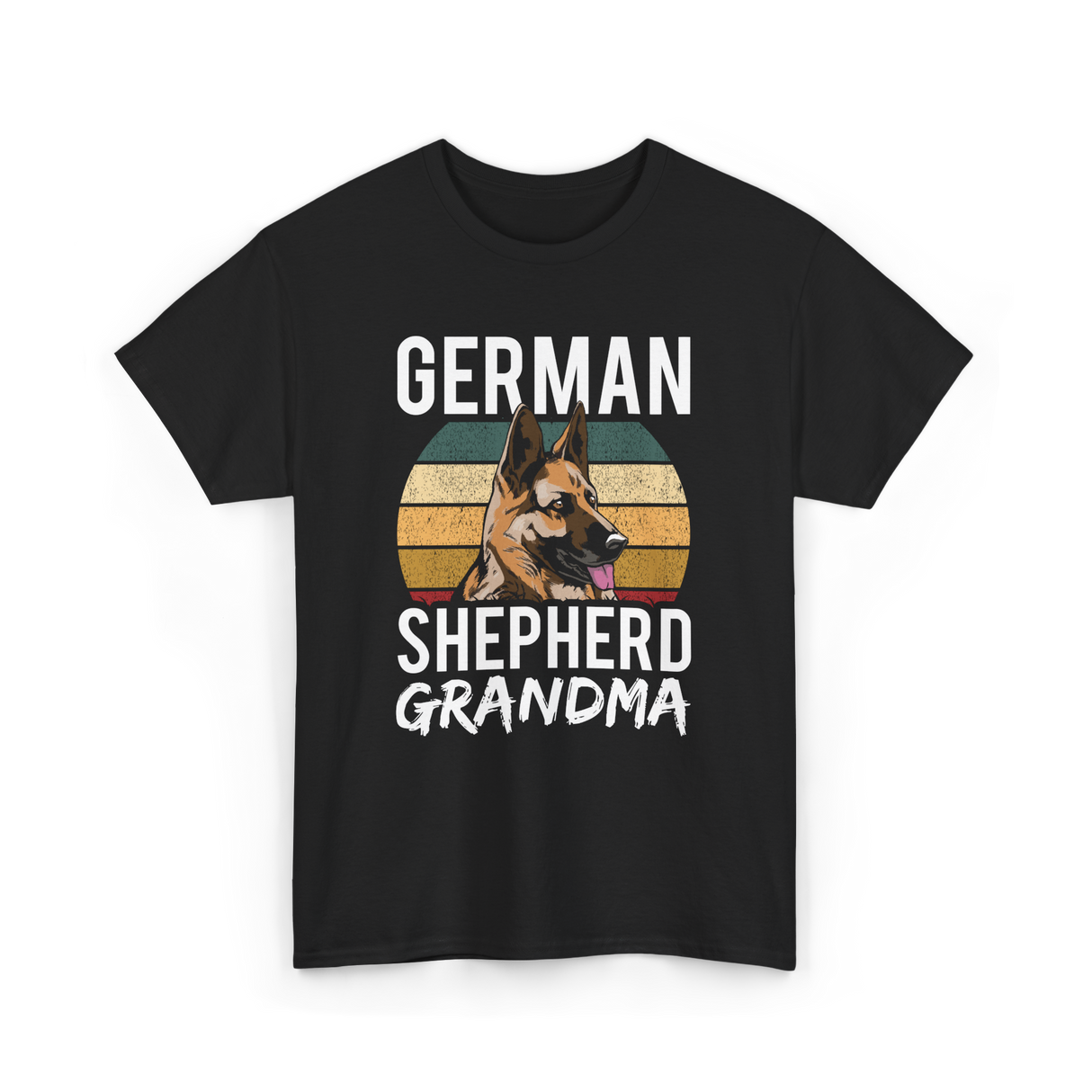 German Shepherd Grandma Dog T-Shirt - Black