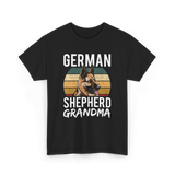 German Shepherd Grandma Dog T-Shirt - Black