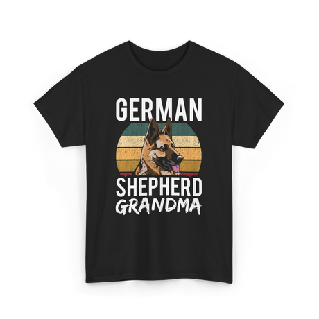 German Shepherd Grandma Dog T-Shirt - Black