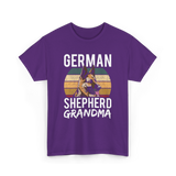 German Shepherd Grandma Dog T-Shirt - Purple