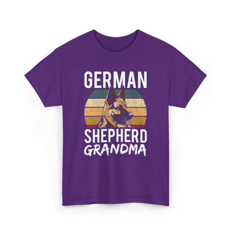 German Shepherd Grandma Dog T-Shirt - Purple