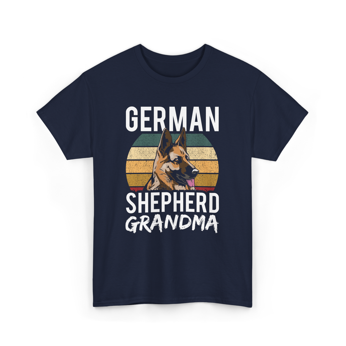 German Shepherd Grandma Dog T-Shirt - Navy