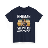 German Shepherd Grandma Dog T-Shirt - Navy