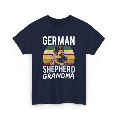 German Shepherd Grandma Dog T-Shirt - Navy