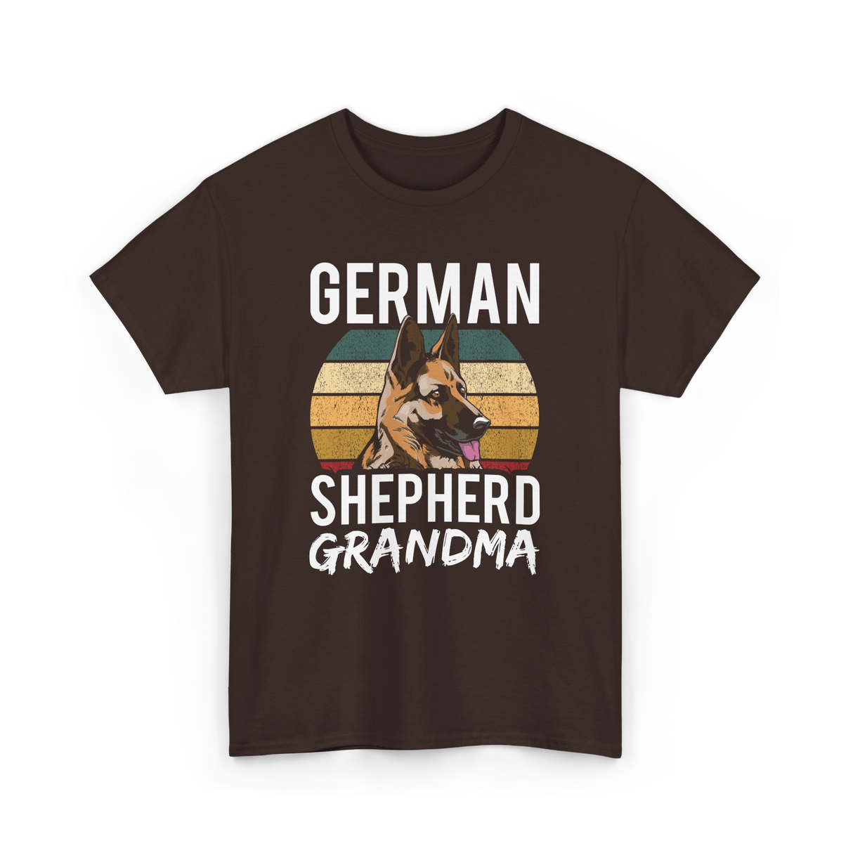 German Shepherd Grandma Dog T-Shirt - Dark Chocolate