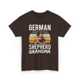 German Shepherd Grandma Dog T-Shirt - Dark Chocolate