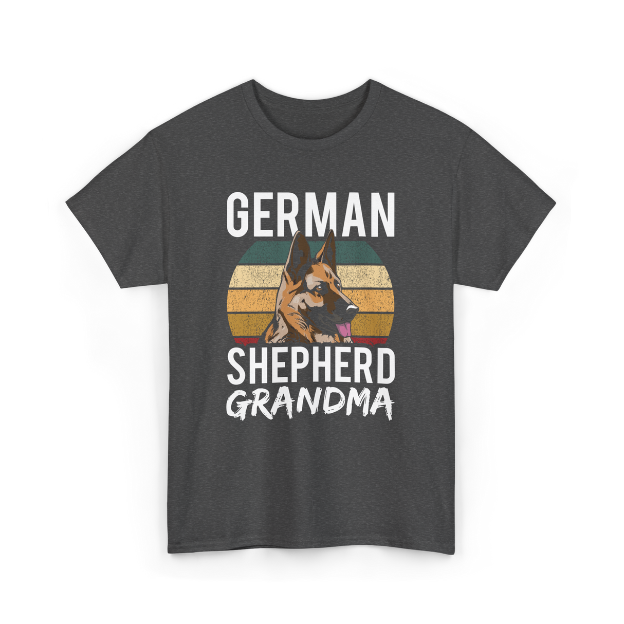 German Shepherd Grandma Dog T-Shirt - Dark Heather