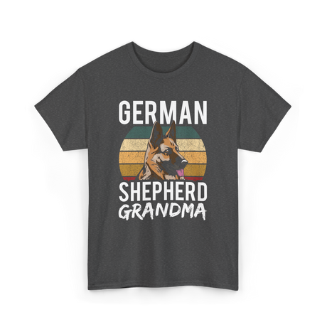 German Shepherd Grandma Dog T-Shirt - Dark Heather