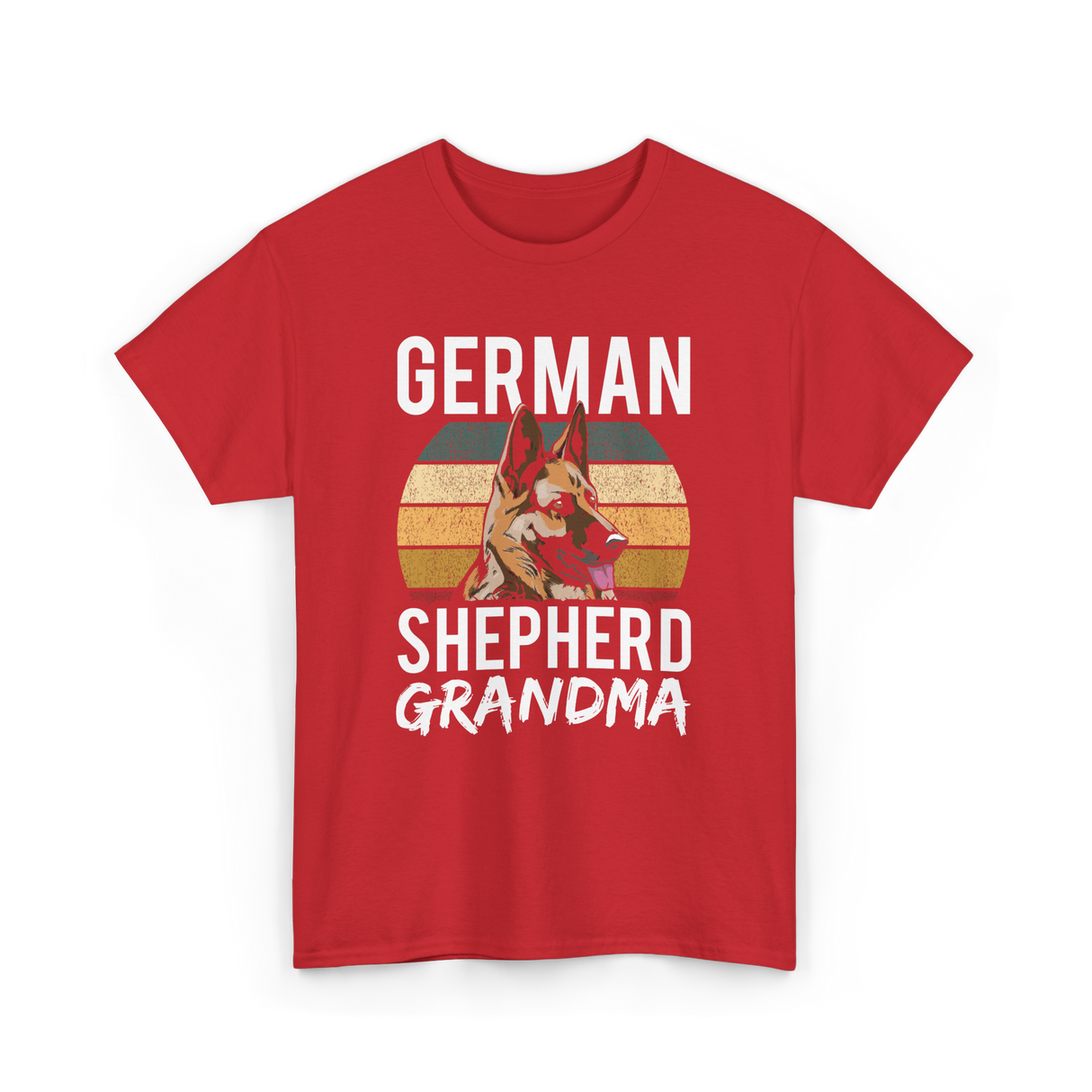 German Shepherd Grandma Dog T-Shirt - Red