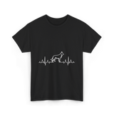 German Shepherd Heartbeat Dog T-Shirt - Black