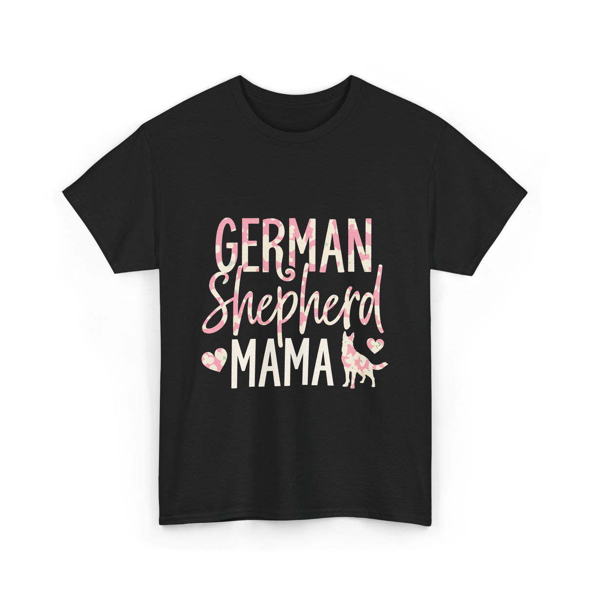 German Shepherd Mama Dog Lover T-Shirt - Black