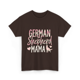 German Shepherd Mama Dog Lover T-Shirt - Dark Chocolate