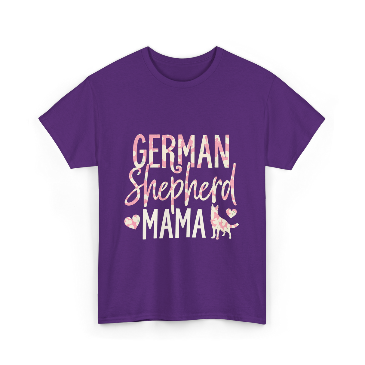 German Shepherd Mama Dog Lover T-Shirt - Purple