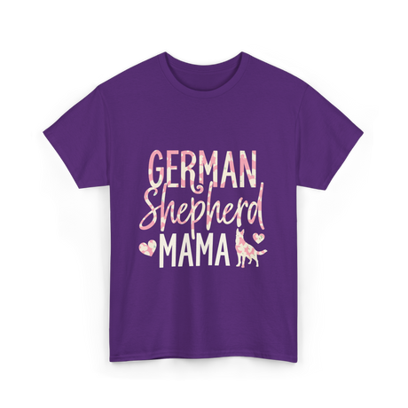 German Shepherd Mama Dog Lover T-Shirt - Purple