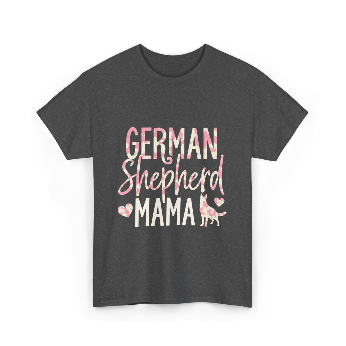 German Shepherd Mama Dog Lover T-Shirt - Dark Heather