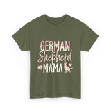 German Shepherd Mama Dog Lover T-Shirt - Military Green