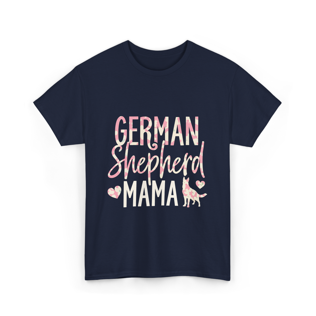 German Shepherd Mama Dog Lover T-Shirt - Navy