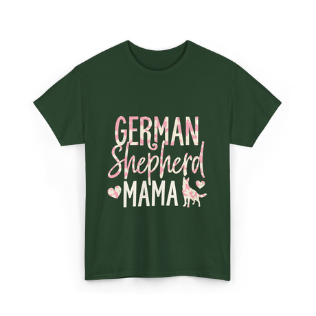 German Shepherd Mama Dog Lover T-Shirt - Forest Green