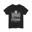 German Shepherd Mama Shepherd Dog T-Shirt - Black