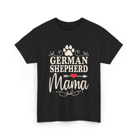 German Shepherd Mama Shepherd Dog T-Shirt - Black