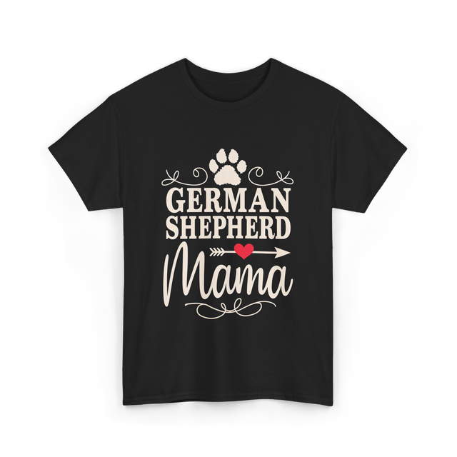 German Shepherd Mama Shepherd Dog T-Shirt - Black