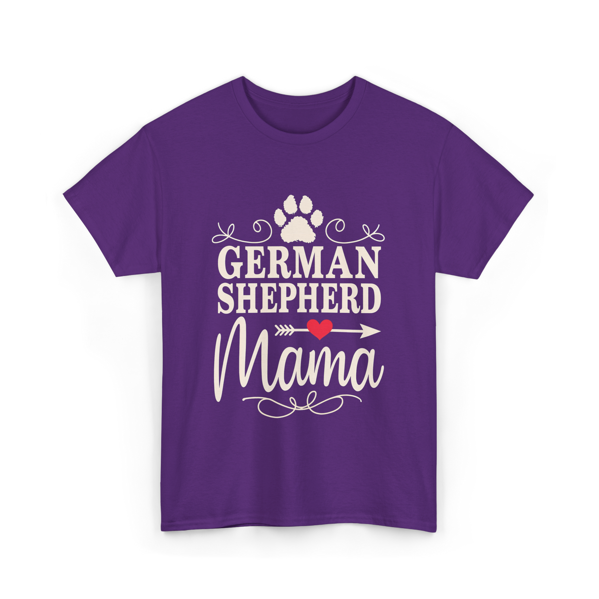 German Shepherd Mama Shepherd Dog T-Shirt - Purple