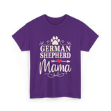 German Shepherd Mama Shepherd Dog T-Shirt - Purple